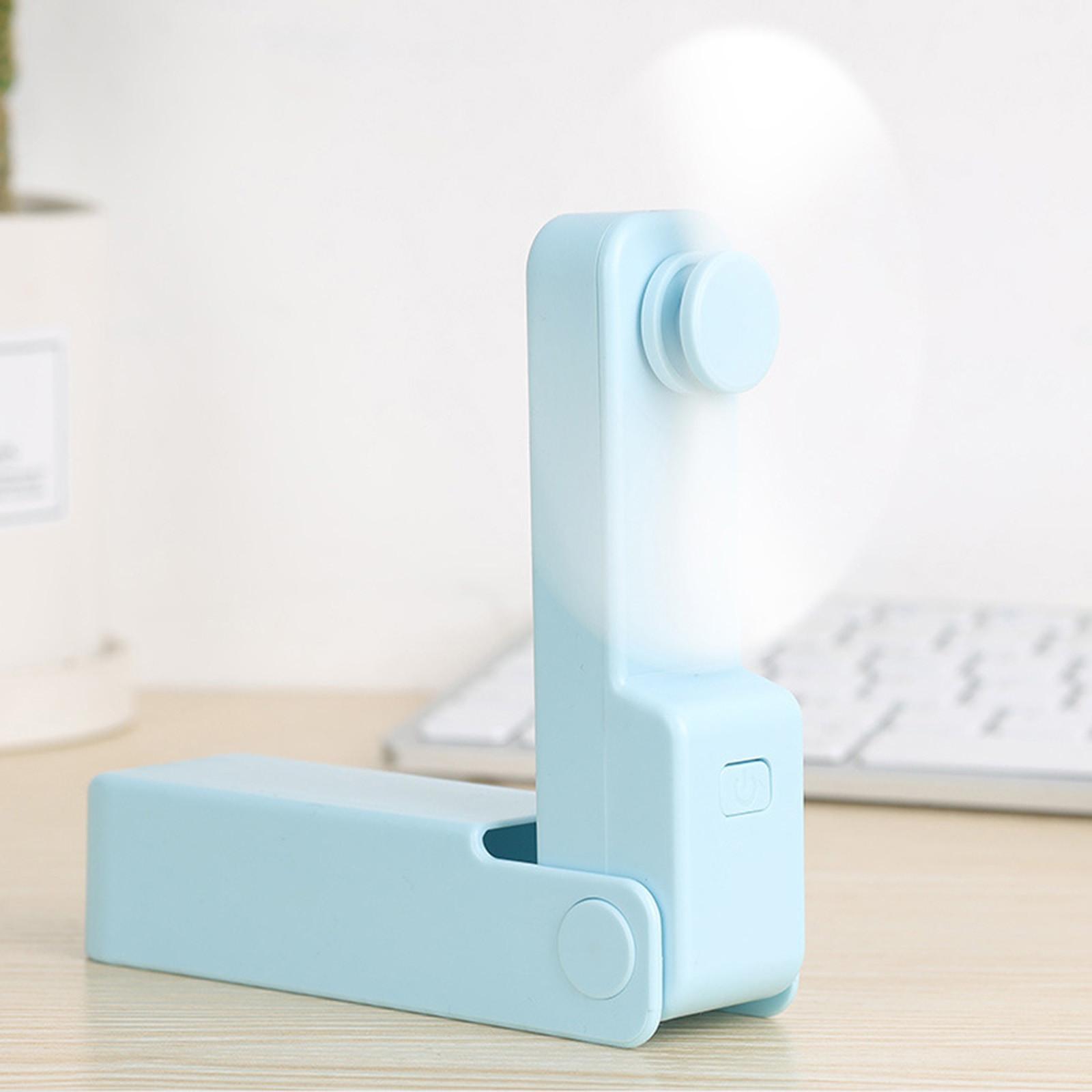 

Открытый складной небольшой вентилятор с зарядкой через USB портативный портативный небольшой вентилятор One Size синий