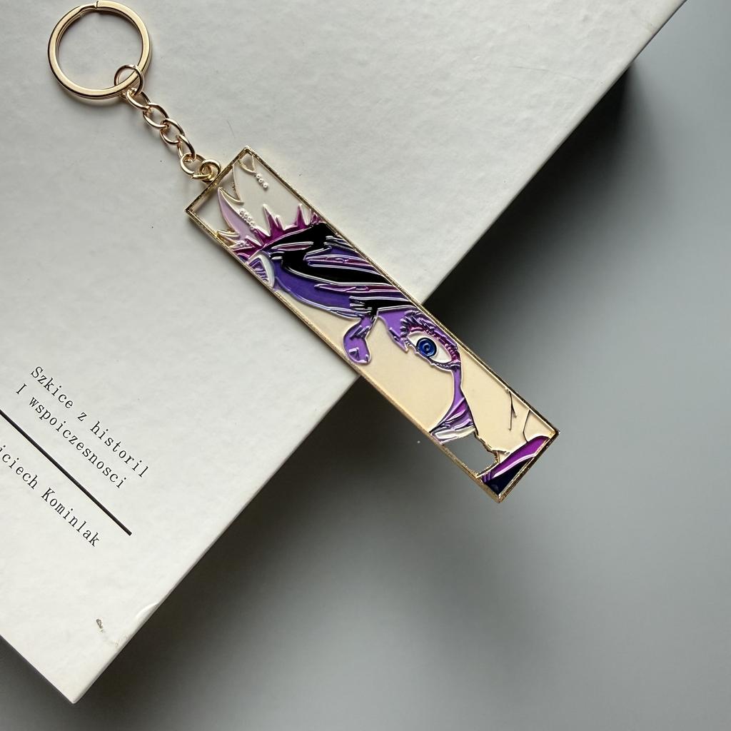 Anime Metal Hollow Out Keychains Bookmark Cute Jet Manga Fashion Bag Key Tag Jewelry Accessory Key Ring Holder Gift Anime