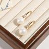 925 Silver Freshwater Pearl Stud Earrings: European-American Style, Elegant Shi Family Design