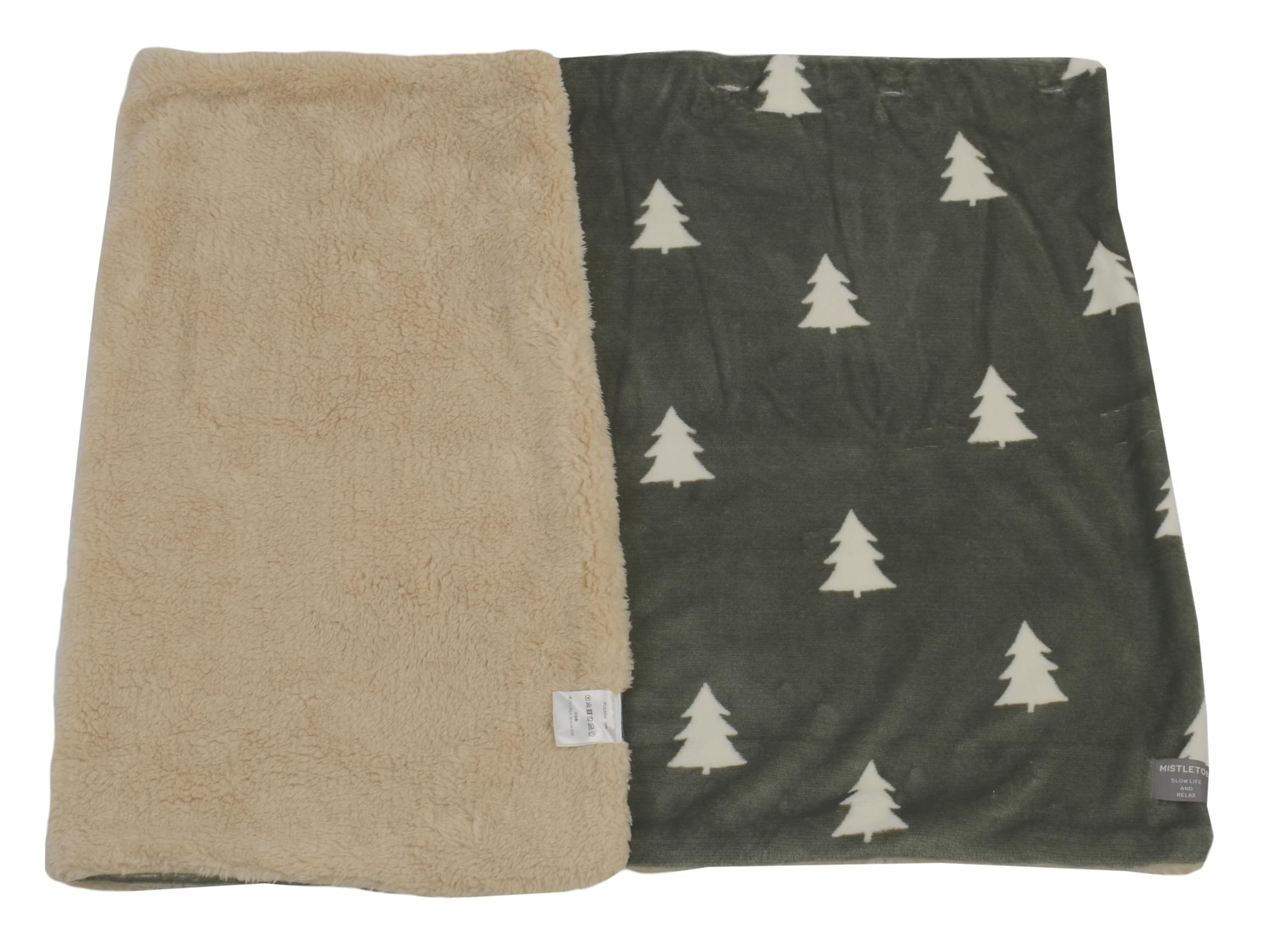 Friends Hill Теплогенерирующее одеяло 3-в-1 с боа, хаки, YW-136-361