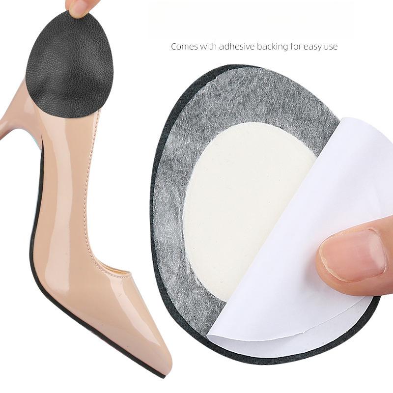PU Leather Sole Pad Front Sole Metatarsal Soft Shock Absorbing Half Size Pad Adhesive Self-adhesive Anti-wear Sole Insole