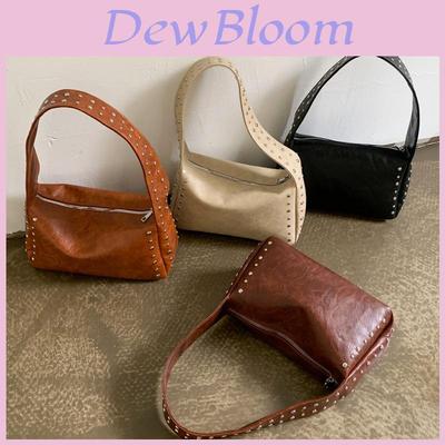 Crossbody Bag For Women Pu Leather Minimalist Fashionable Vintage With Studded Accents For Daily Use