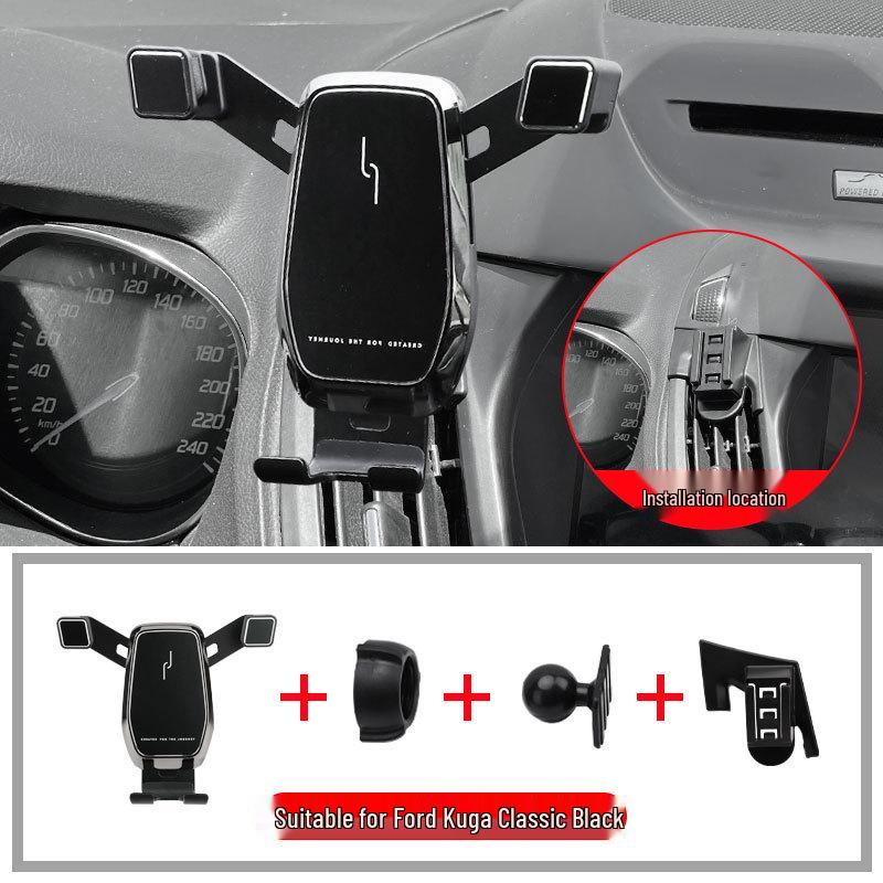 Wireless Charging Phone Mount for 13-21 Ford Kuga: Navigation Holder