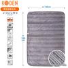 KODEN Electric Comforter and Floor 188 X 130 Room Temperature AD Blanket, Mattress, Cm, Flannel, Sensor, Antiviral, Deo-Tex, Compatible, CWB801R-HVAD