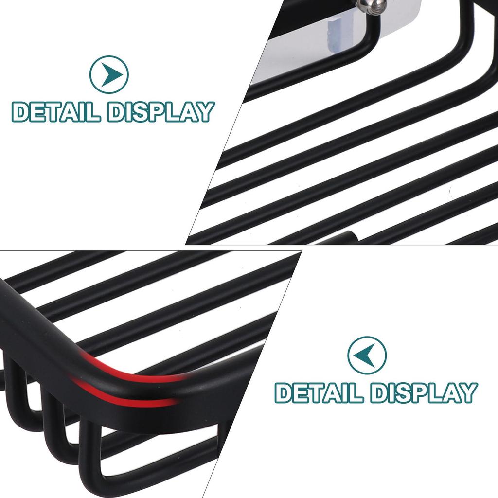 Väggmonterbar Tvålkoppshållare Aluminiummaterial Stansfri Design Självdränerande Ribbad Låda Snabb Dränering Mögelförebyggande