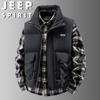 JEEP SPIRIT Men's Stand Collar Cotton Vest