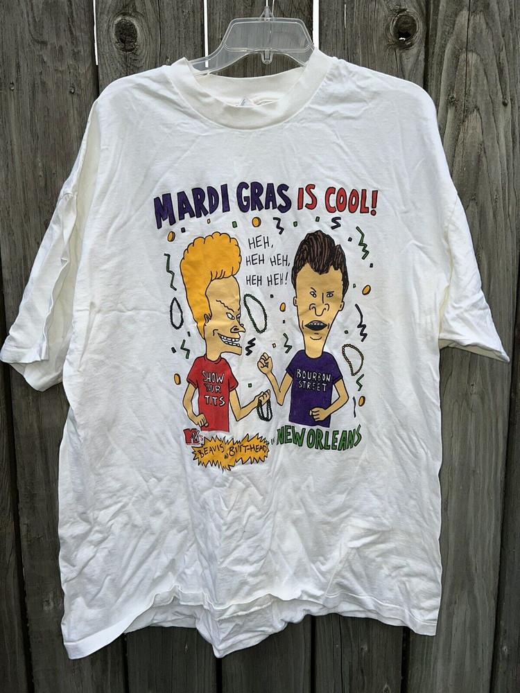 Beavis And Butthead Mardi Gras is Cool Unisex Cotton Shirt MK679 Unisex T-Shirt S