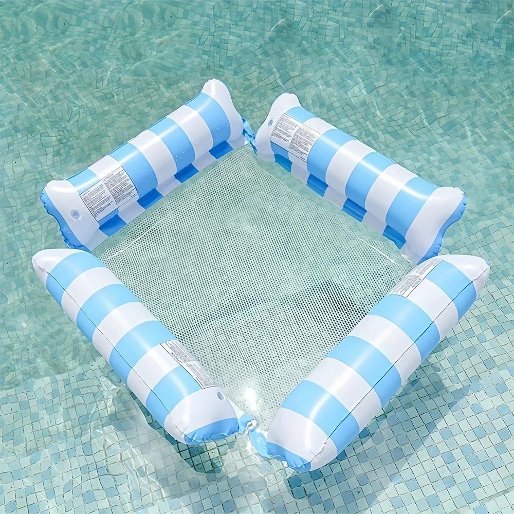 1pc Inflatable Pool Float Lounger, Adult Swim Party Supplies, Multi-Color, Water Lounge Chair for Summer Vacations and Leisure