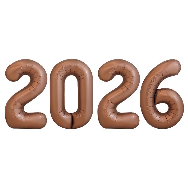 

2026 Цифри Фольговані Кулі З Новим Роком Вечірка Декорація Реквізит для Фотобудки Приладдя Різдво Домашній Декор Навідад 2026