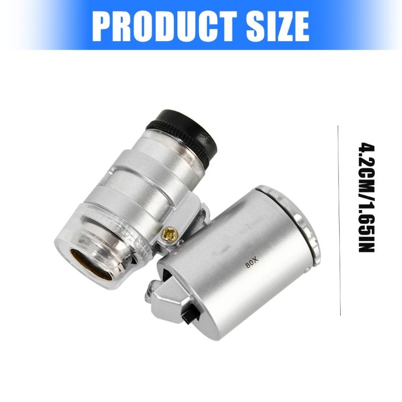 Portable Magnifying Glass With Light And Double LED Light For Detailed Inspection Solid ABS Construction