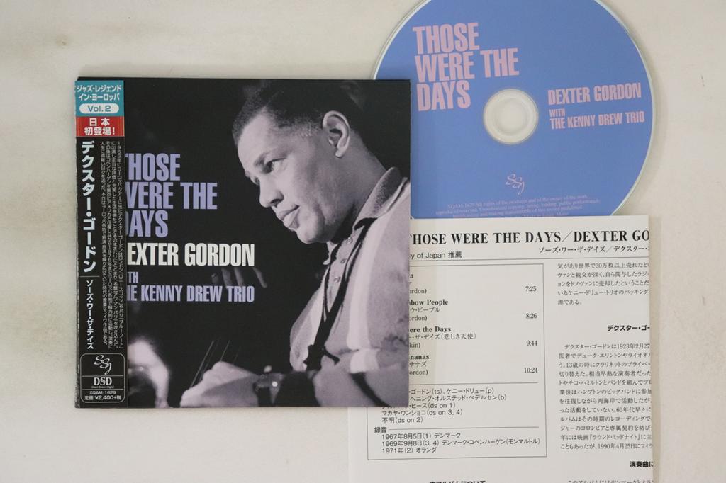 CD DEXTER GORDON, KENNY DREW TRIO - Those Were The Days XQAM1629 SSJ, Pacific De 2014 Japan Obi Jazz Used