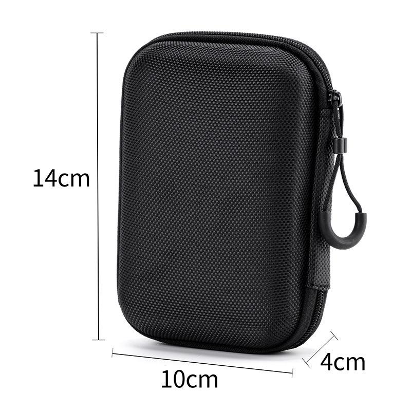 1Pc Hard Shell EVA Storage Box Black Portable Zipper Pouch Carrying Bag Protective Storage Case for Earphone Digital Accessories