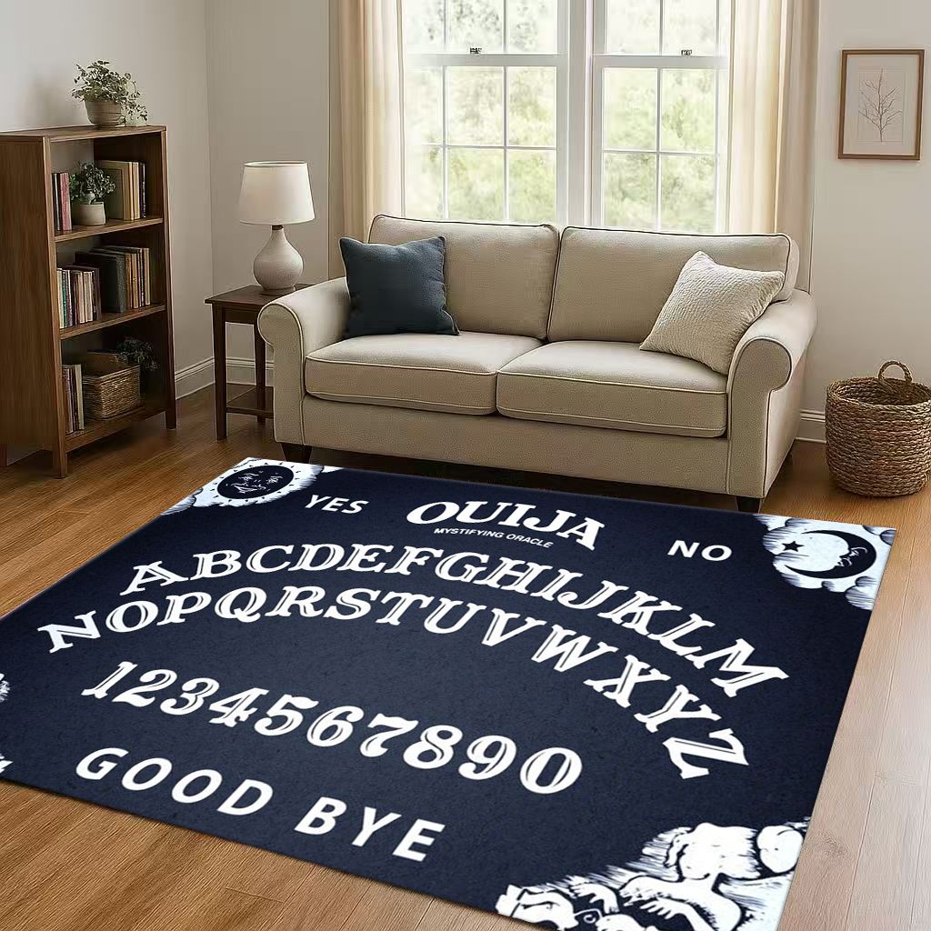 Retro Witch Spirit Ouija Board Art Living Room Non Slip Area Rug Carpet for Bedroom Kids Playroom Sofa,Home Decor Doormat