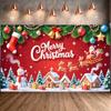 Christmas Banner Santa Claus Design Xmas Decor Banner Holiday Banner Festive  For Christmas Eve Home Decoration Indoor