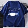 Kpop Korean Jin Super Thunfisch Fisch T-Shirts Mode Vintage Kurzarm T-Shirt Unisex Unisex Kleidung Baumwolle Lässig Übergroßes T-Shirt