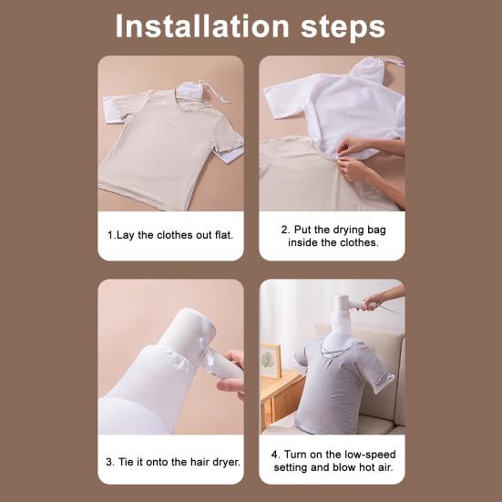 1/5Pcs Portable Clothes Drying Bag Reusable Folding Home Travel Dorms Offices Down Jackets Coats Fast Drying Clothing Dryer Pouch