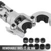 6T Hydraulic Crimping Tool V12-28mm TH16-32mm Press Pliers, V-shaped/TH-Shaped Pipe Crimping Pliers, Jaws 360° Head Hand-Held Press Pliers PE-X
