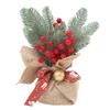 26/30CM Artificial Christmas Tree Table Decoration Simulation Red Berries Pinecone for Home Office Decor 2025 New Year Gift