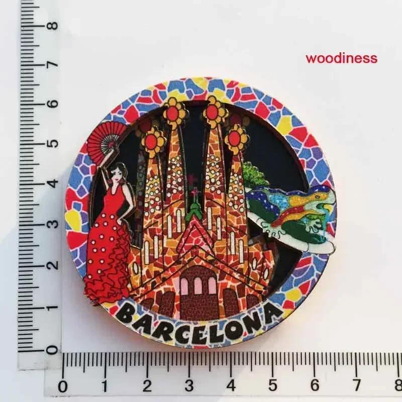 Barcelona Spania Magneți de Frigider Columb Granada Ibiza Sevilia Maalaga Suvenir Magneți de Frigider Autocolante Decor Bucătărie Acasă