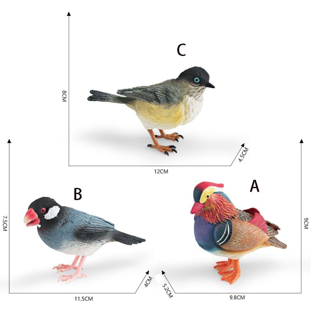 Creative Simulation Bird Figurines Handpainted Miniatures Model DIY Crafts Animal Sculpture  Office