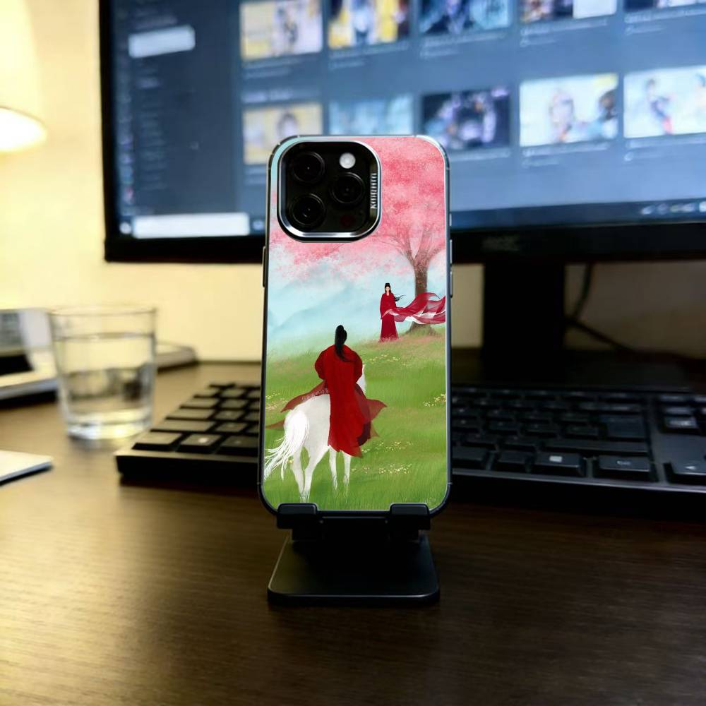 Chinese Danmei Anime MO DAO ZU SHI Phone Case For iPhone 17,16,15,14,13,12,11 Plus,Pro Max,XS,Colored Silver Plated Inside Cover