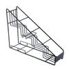 4 Grids Syrup Bottle Display Stand Black Spice Rack  for Cabinet Cafe Countertop