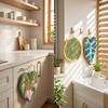 Leaf Shaped Green Leaves Hand Towel Christmas Decorations Quick Drying Bathroom Hanging Towels Absorbent Hand Towels Kitchen