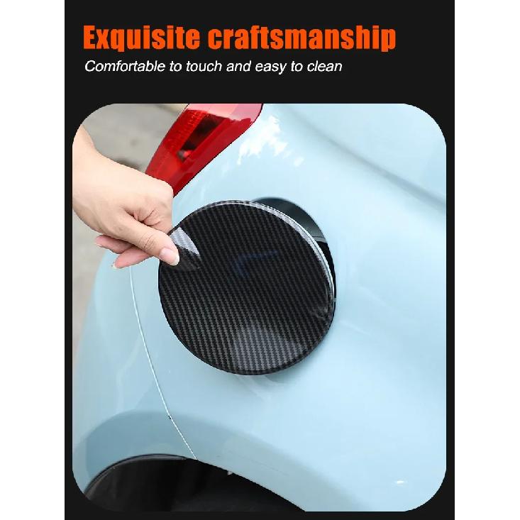 For Fiat 500 2016-2025 ABS Car Fuel Tank Cap Panel Trim Cover Decorative Sticker Protection Exterior Accessories