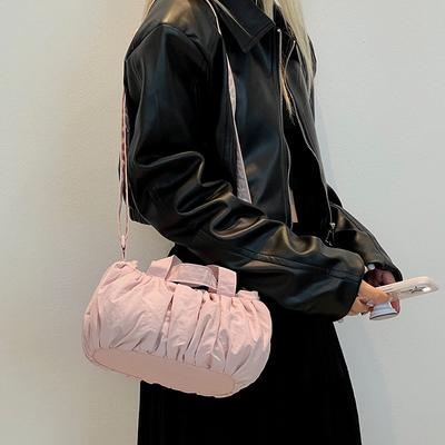 New Women's Pleated Casual Versatile Lightweight Cloud Bag Portable Shoulder Messenger Bag