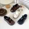 Double Bow Patent Leather Children Girl Performance Comfortable Soft Sole Leather Shoes