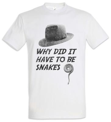 Why Did It Have To Be Snakes T-Shirt Indiana Fun Snake Jones Whip Hat