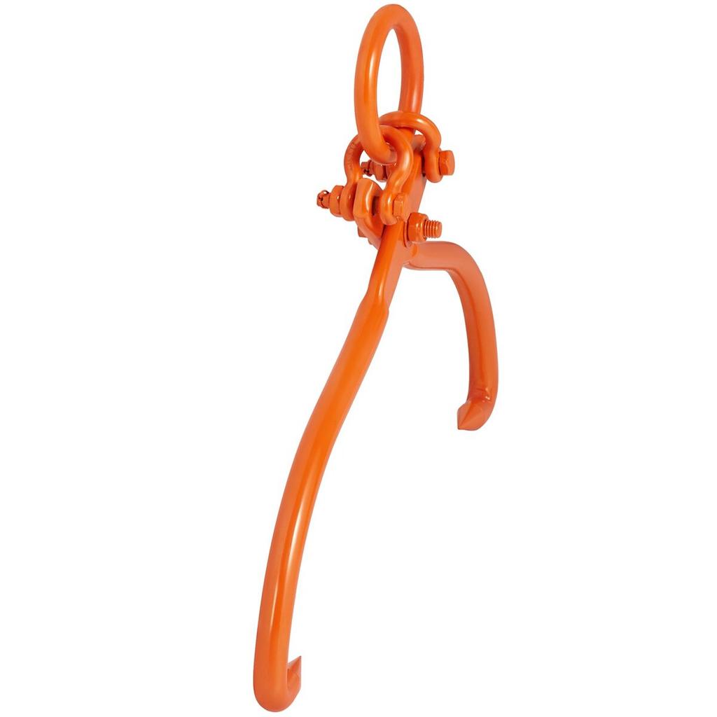 Log Skidding Tongs, 18 inch 2 Claw Log Lifting Tongs, Heavy Duty Steel Lumber Skidding Tongs, 772 lbs/350 kg Loading Capacity, Log Lifting, Handling,