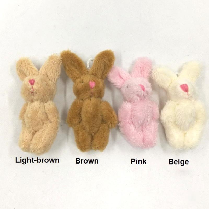 5Pcs Mini Soft Plush Bunny Joint Rabbit Doll Decoration for House Plush Mini Toy Stuffed Bunny Doll Bunny Figure Toy