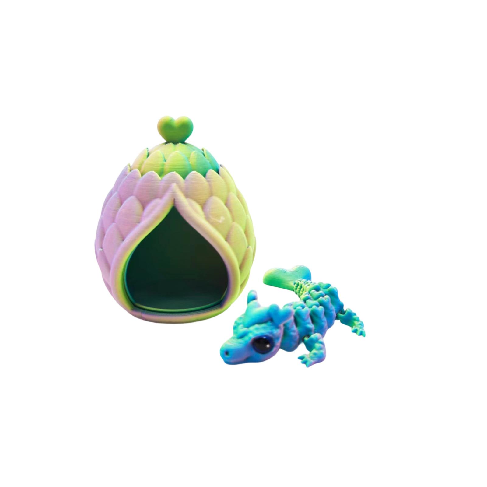 

Heart-shaped Dragon Egg With Movable Joints And Knobs - A Stress-relieving Toy And Decorative Ornament. One Size