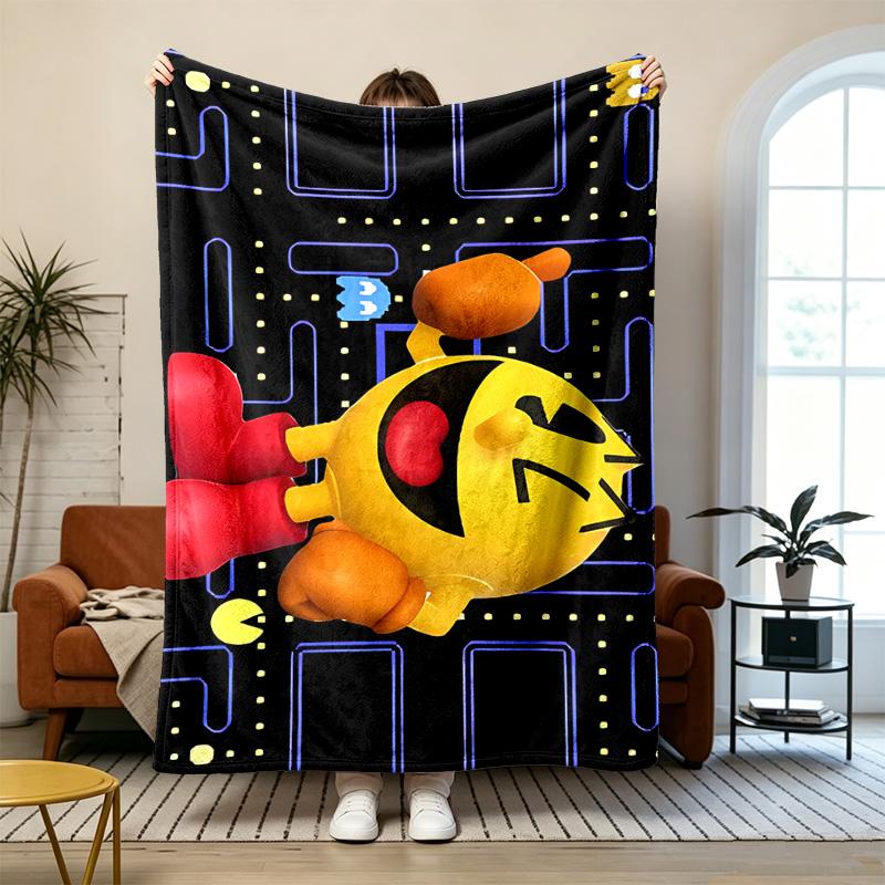 Pac-Man Soft and Comfortable Flannel Suitable for Sofas Living Rooms Outdoor Camping Travel and Also Makes a Great Anniversary Gift