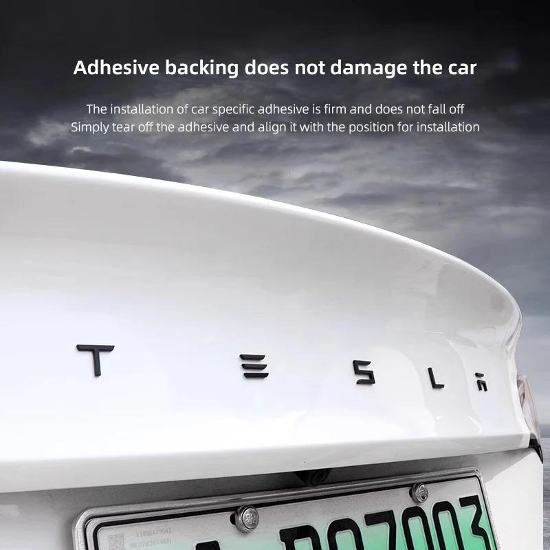 1 Stück Auto-Emblem-Aufkleber Auto-Kofferraum-Aufkleber Dekoration Aufkleber für Tesla Model 3 S X Y Cybertruck Roadster SpaceX Autozubehör