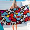 Britto Quick Drying Dish Microfiber Blanket Quick Drying Beach Towels Oversized Printing Super Absorbent Pool Towel Blanket