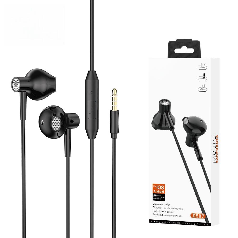 Beliebte HiFi Kabelgebundene Semi-In-Ear 3,5mm Kopfhörer für Mobilgeräte, Tablets und Gaming