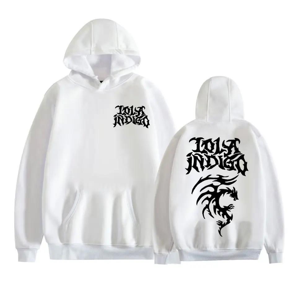 Pop Singer Lola Indigo's Printed Hoodie Men's Fashion Aesthetic Hoodie Hip-hop Casual Sportswear Pullover Hoodie