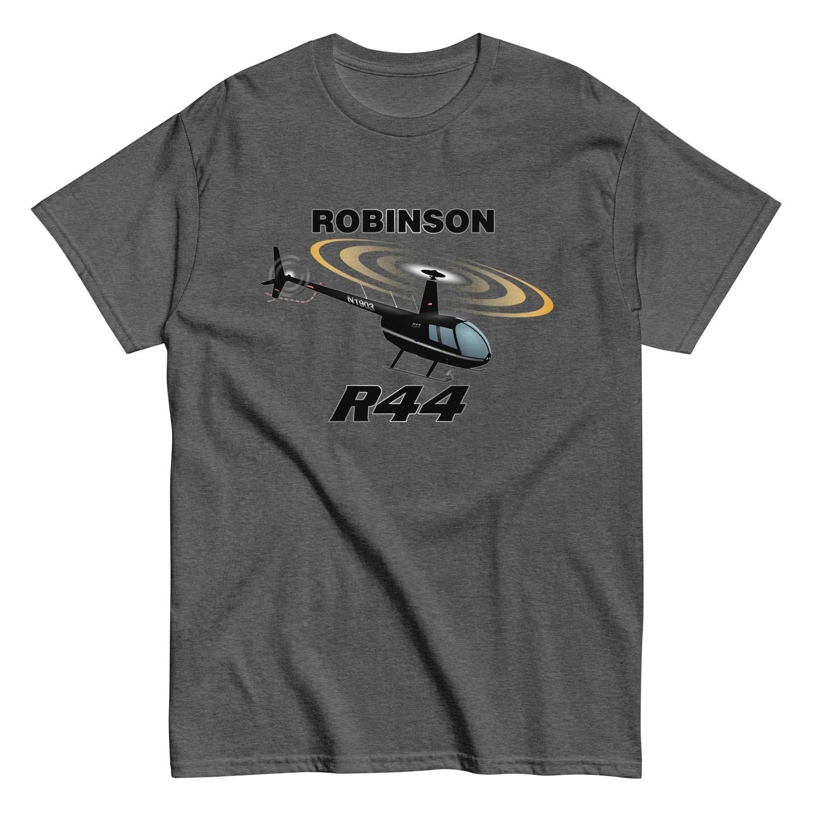 Robinson R44 (HELIIF2R44-BS1) Helicopter T-shirt- Personalized with N# 4XL