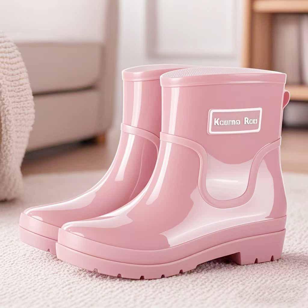 

Модные короткие женские уличные туфли женские короткие дождевые туфли универсальные милые водные туфли нескользящие женские резиновые туфли ботильоны 36