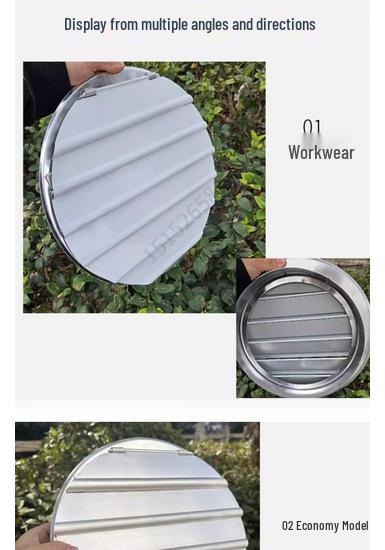 Round Aluminum Alloy Self-Closing Air Vent Louver Fan for Indoor Exhaust Systems