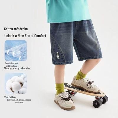 Jungen Sommerjeans 2026: Neue trendige Capri-Shorts für Kinder (mittlere und große Größen)