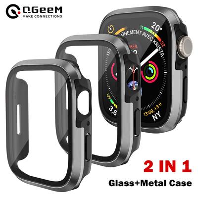 Glass+Metal Case For Apple Watch S9 S10 Ultra 49mm Accessories Protector Bumper Tempered Iwatch Series 8 7 Se 45mm 41mm 44mm 40mm Cover