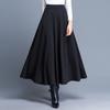Elastic Waist Medium and Long Skirt Women's High Waist and Thin Versatile Swing Skirt