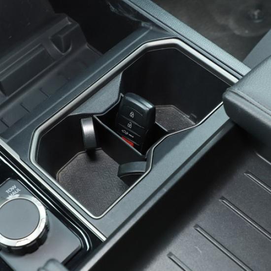 ABS Car Cup Holder Partition Box Tidy Tray For Toyota Tundra/Sequoia -2024