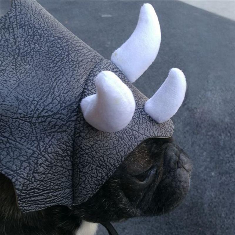 ABBP-2X Pet Triceratops Dog Dinosaur Hat Pet Cat Dog Hat Pet Transformation Cap Pet Headgear Costume Dog Hat Cap