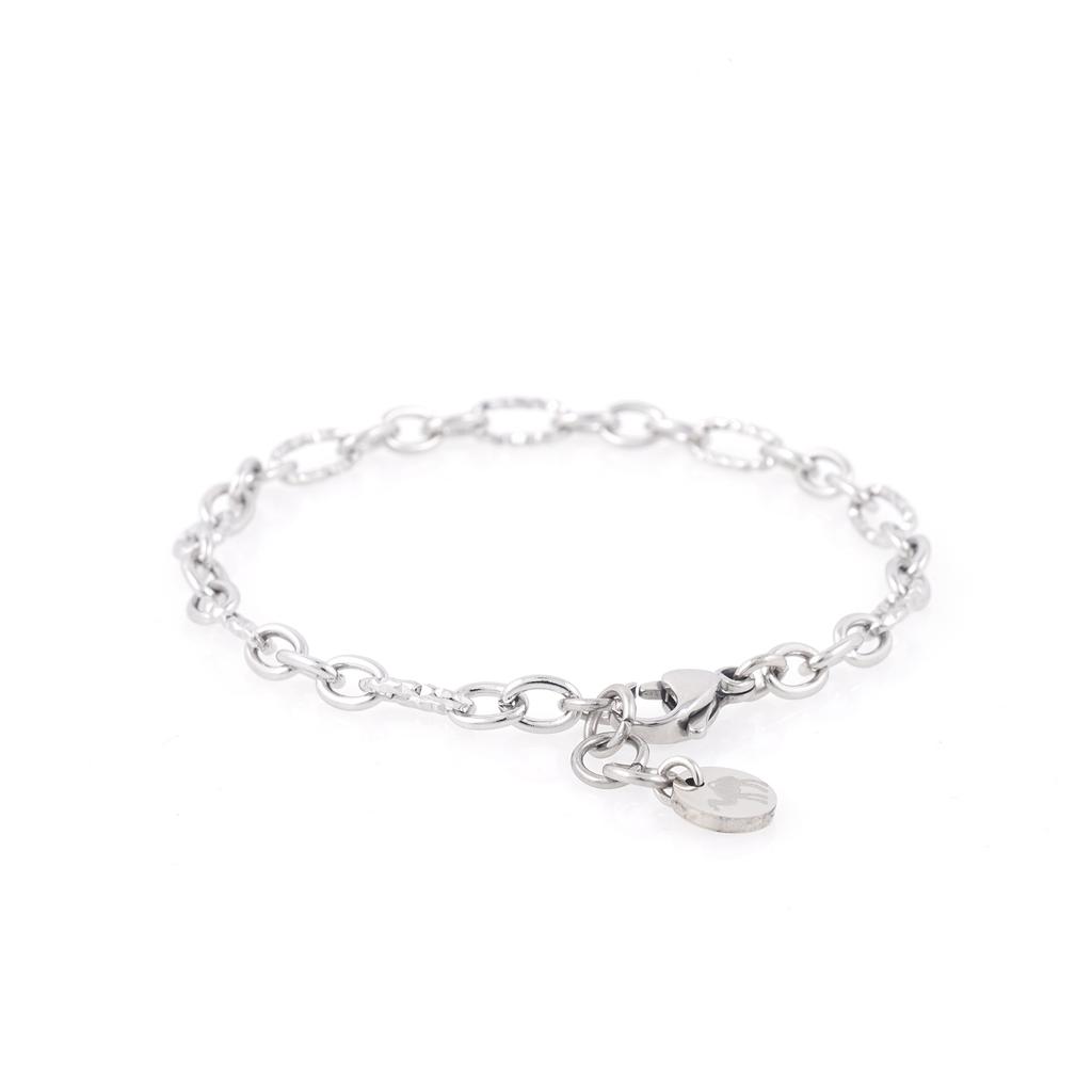Jbans Classic 3By1 Binding Round Ring Surgical Steel Chain Bracelet (C2501Ac1250_Sv)