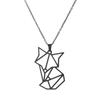 Cazador Hollow Fox Pendant Necklaces for Women Cute Animal Neck Chains Stainless Steel Jewelry Birthday Gifts Wholesale