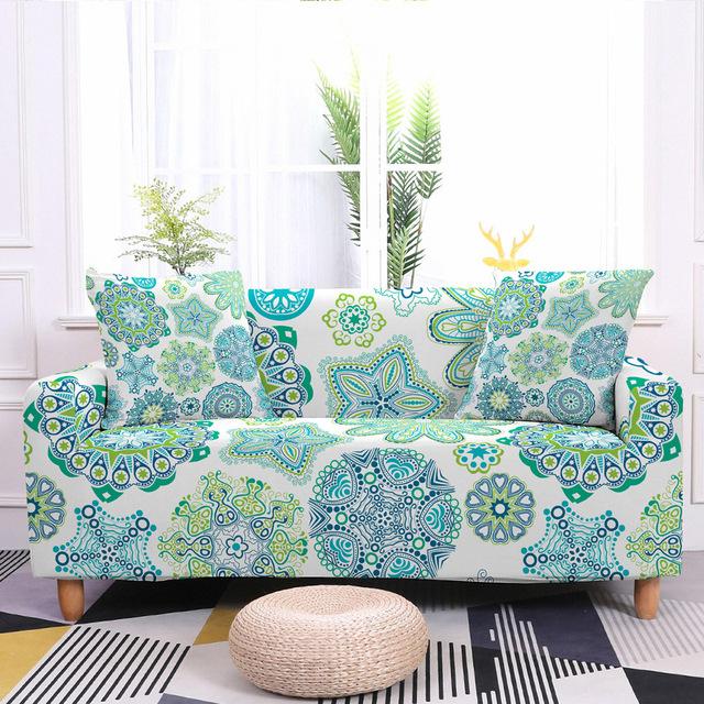 

Эластичный чехол для дивана с принтом мандалы, подушка для дивана в гостиной, защита от пыли, украшение для комнаты, 3 места 2 seat 145-185cm